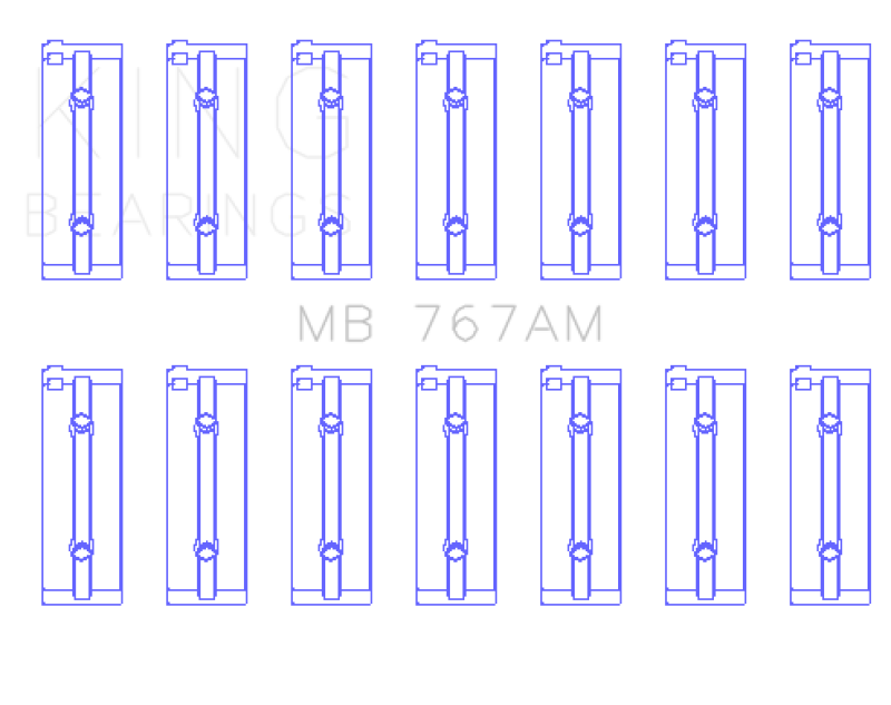 King Engine Bearings Toyota 2M/4M/5ME/5MGE/7MGE/7MGTE (Size +0.25) Main Bearing Set