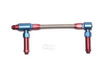 Russell Performance -8 AN to -8 AN ProFlex King Demon Carb Dual Inlet Carb Kit (Red/Blue)