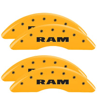 MGP 19-25 Ram 3500 4 Caliper Covers Engraved Front & Rear - Yellow w/ RAM