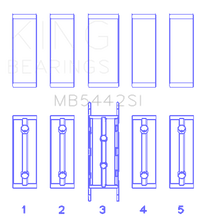 King Engine Bearings Ford/Mazda 2.0L/2.3L Duratec (Size +1.0) Performance Main Bearing Set