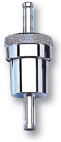 Russell Performance Chrome Street Fuel Filter (3in Length 1-1/8in diameter 5/16in inlet/outlet)