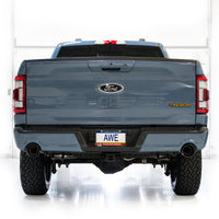 AWE Tuning 2021+ Ford F-150 Tremor (w/ Bumper Cutouts) 0FG Resonated Cat-Back - Diamond Black Tips