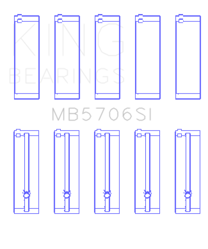 King Engine Bearings Hyundai i30 G4FC (Size +0.50mm) Main Bearing Set