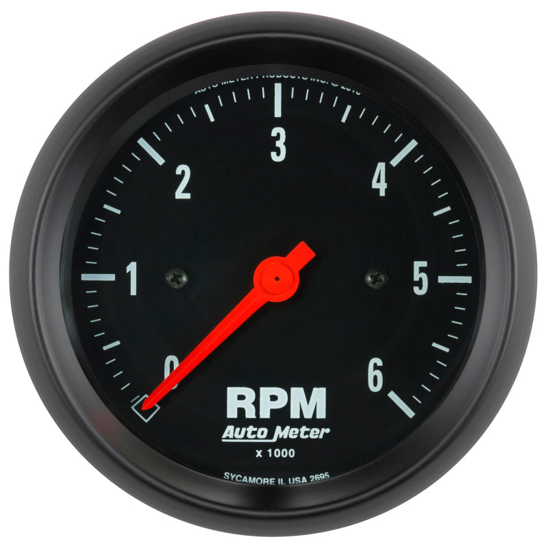 Autometer Z-Series 3-3/8in. 0-6K RPM In-Dash Tachometer Gauge
