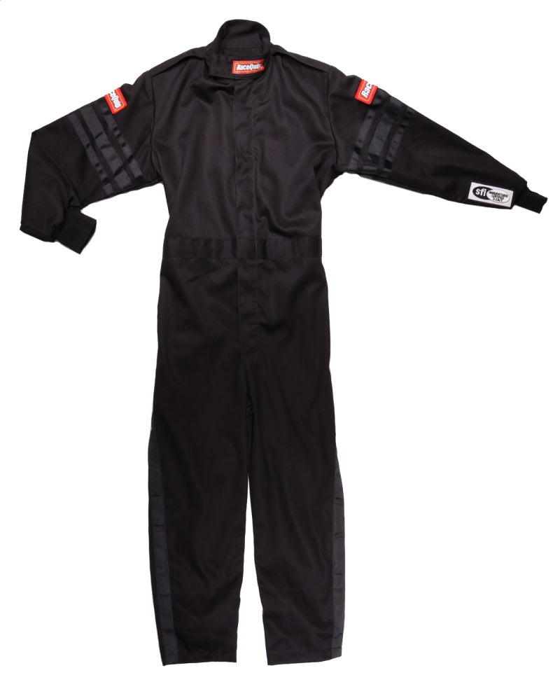 RaceQuip Black Trim SFI-1 JR. Suit - Kids Small
