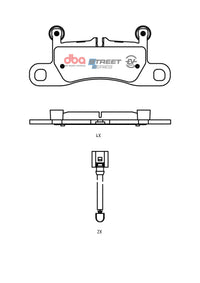DBA 2011 Porsche Cayenne Street Series Rear Brake Pads