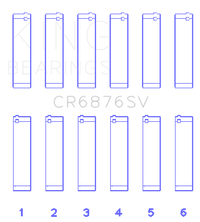 King Engine Bearings Mercedes Benz Om 642 Sputter Replacement (Size +0.50mm) Conrod Bearing Set