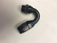 Fragola -10AN Male Rad. Fitting x 150 Degree Pro-Flow Hose End - Black