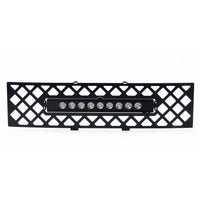 Putco 11-14 Ford F-150 - EcoBoost Bumper Grille Insert - Black SS Diamond w/ 10in Luminix Light Bar