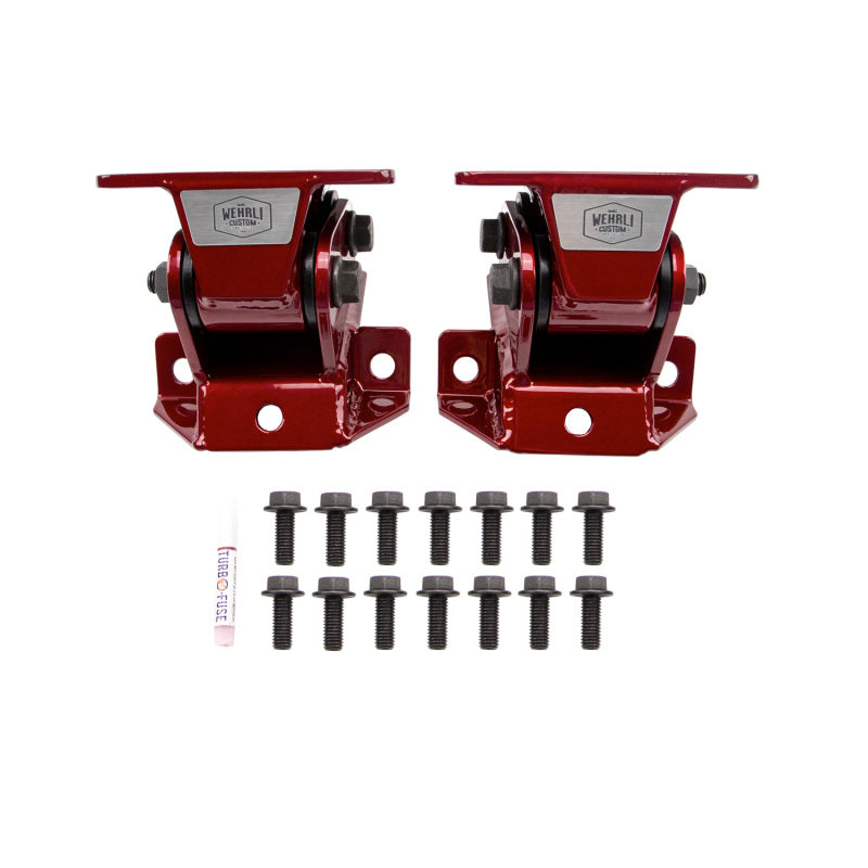 Wehrli 11-16 GM Duramax LML Heavy Duty Engine Mount - WCFab Red