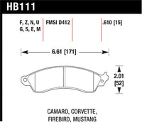 Hawk 96-99 Mustang Cobra 4.6L / 88-96 Corvette 5.7L / 88-92 Camaro 5.0L/5.7L 89-92 Pontiac Firebird