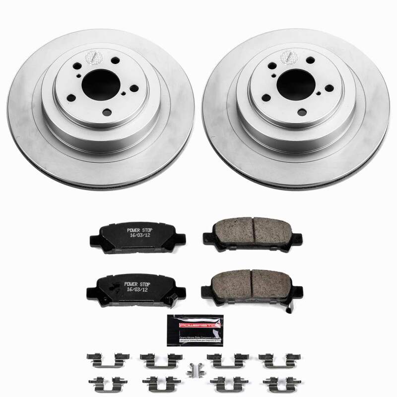 Power Stop 05-09 Subaru Legacy Rear Z23 Coated Brake Kit