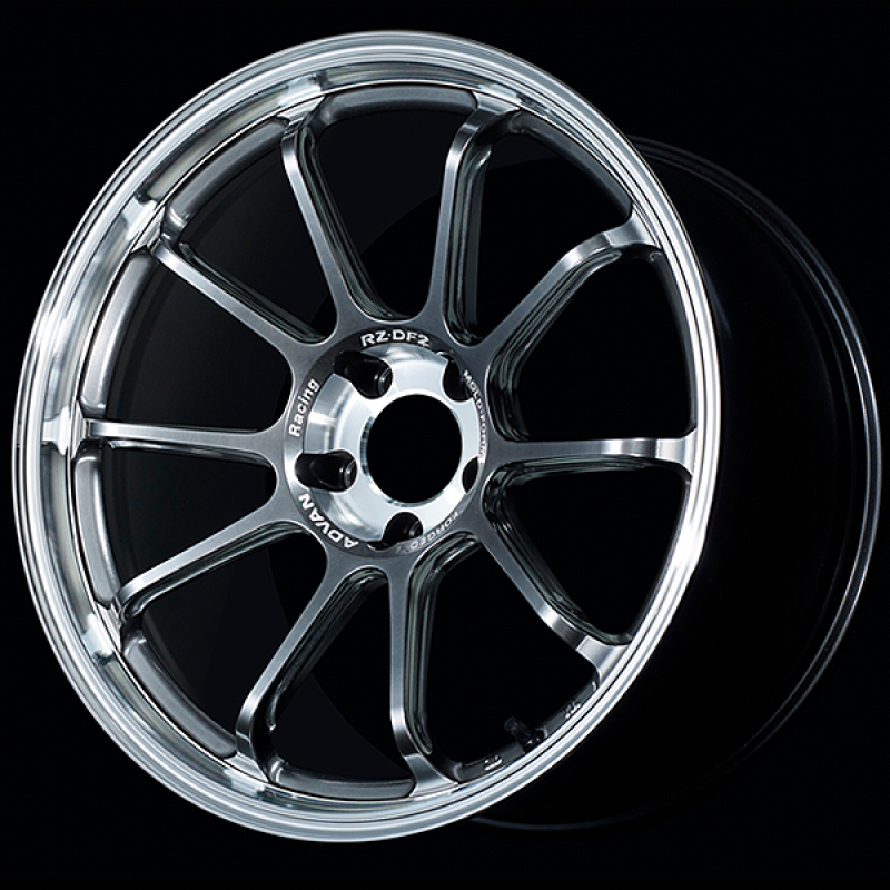 Advan RZ-DF2 19x9.5 / +38 Offset / 5x114.3 / 73mm Bore / Diamond Cut and Hyper Platinum Black