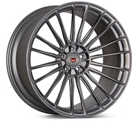 Vossen S17-04 21x10.5 / 5x120 / 74.1 - Brushed Stealth Grey Fountain Blue Wheel - (F9x X5M - Front)