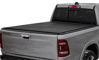 Access 2019+ Ram 1500 5ft 7in Bed (w/ RamBox) LOMAX Tri-Fold Cover - Urethane Diamond Plate
