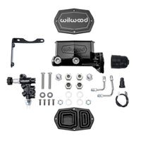 Wilwood MOPAR Compact Tandem M/C Kit w/ P-Valve 1.12in Bore - Black