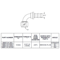 Mishimoto Straight Push Lock Fitting - 6AN