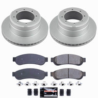 Power Stop 10-12 Ford F-350 Super Duty Rear Z23 Coated Brake Kit