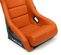 NRG FRP Bucket Seat w/Brown Vinyl Material - Large