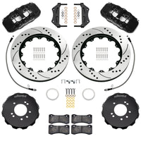 Wilwood 95-98 Nissan Skyline Aerolite 6R Front BBK w/ 14.00in D/S Rotors & Flexlines - Black