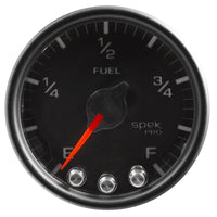 Autometer Spek-Pro Gauge Fuel Level 2 1/16in 0-270 Programmable Blk/Blk
