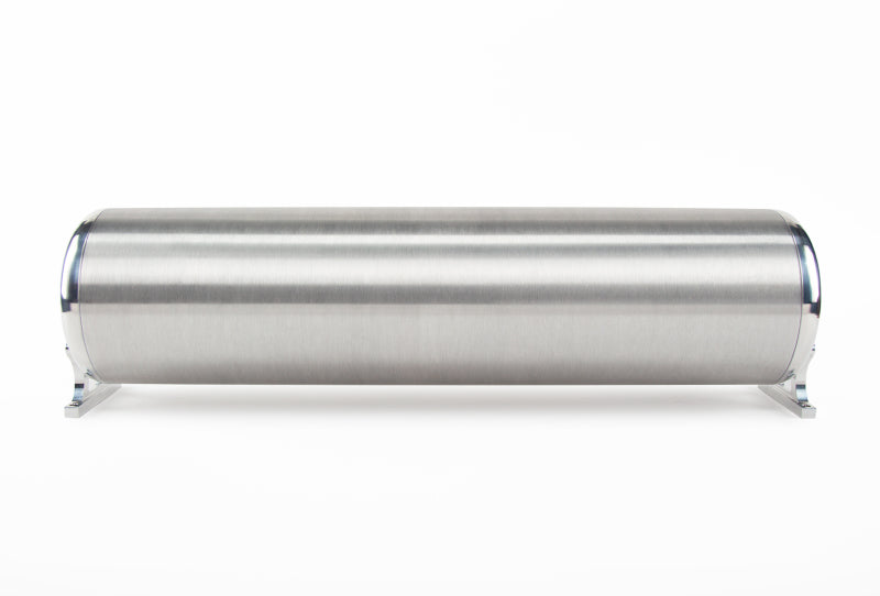 Air Lift Performance 24in. FLO Tank w/ Raw End Caps / Brushed Tube (Includes Two Mounting Brackets)