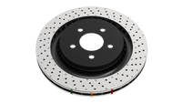 DBA 2008 Mitsubishi Lancer Evolution Front 4000 Series Drilled Wavey Rotor