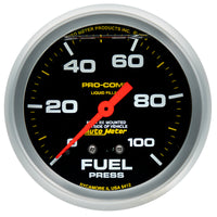 Autometer Liquid Filled Mechanical 2-5/8inch 100 PSI Fuel Pressure Gauge