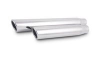 Vibrant 3.5in Round SS Truck/SUV Exh Tip (Single wall Angle Cut Rolled Edge) - 3in inlet 11in long