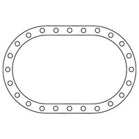 Cometic Fuel Cell .062in Fiber Filler Gasket - 24 Bolt - Oval