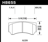 Hawk Alcon RC4498X600 Race DTC-70 Brake Pads