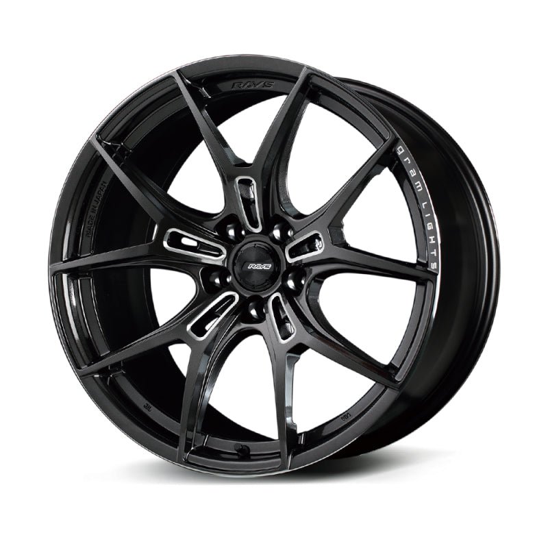 Gram Lights 57FXZ 19x9.5 +38 5x120 Super Dark Gunmetal and Machining Rim Edge DC Wheel