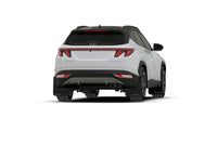 Rally Armor 22-24 Hyundai Tucson Black UR Mud Flap w/White Logo