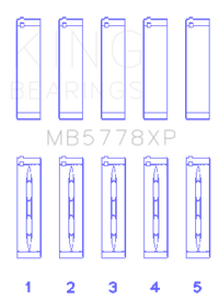 King Engine Bearings Audi Byt/CDnc/Cczd/Cpsa (Size +0.25mm) Main Bearing Set