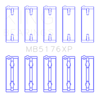 King Engine Bearings Mitsubishi 4G91/4G92/4G93 16V (Size STDX) Crankshaft Main Bearing Set
