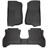 Husky Liners 20-26 Jeep Gladiator WeatherBeater Front & 2nd Row Floor Liners - Black