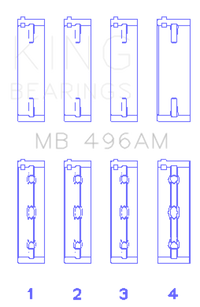 King Engine Bearings Mazda Kl V6 (Size +0.25mm) Main Bearing Set