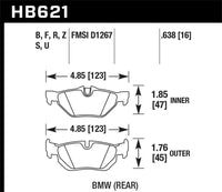 Hawk 2011 BMW 125i Rear ER-1 Brake Pads
