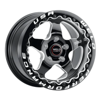Weld S904 17x10 Ventura Beadlock 5x114.3 ET 49 BS 7.42 Gloss BLK MIL DIA 78.1