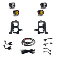Baja Designs 19+ GMC 1500 S1 Fog Pocket Mount Kit Clear Spot / Amber Wide Cornering