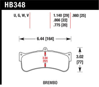 Hawk Motorsports Performance 0.98in Pad Thickness DTC-70 Race Brake Pads