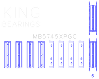 King Engine Bearings Subaru Fa20/Toyota 4U-Gse (Size +0.50mm) Main Bearing Set