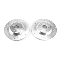 Power Stop 15-18 Mercedes-Benz C300 Rear Evolution Drilled & Slotted Rotors - Pair