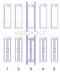 King Engine Bearings 00-03 Ford F-650/F-750 T444E (Size STD) Crankshaft Main Bearing Set