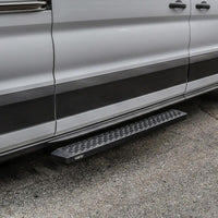 Westin Ford Transit Van 150/250/350 (Single 54in Pass Door) Grate Steps Running Boards - Tex. Blk