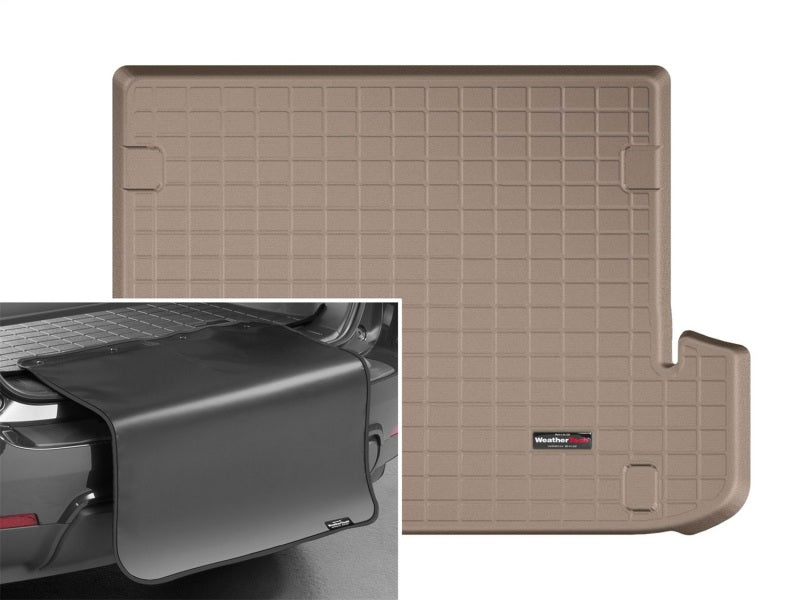 WeatherTech 2010+ Lexus GX (5dr Fits Dual Zone Climate) Cargo Liners w/ Bumper Protector - Tan