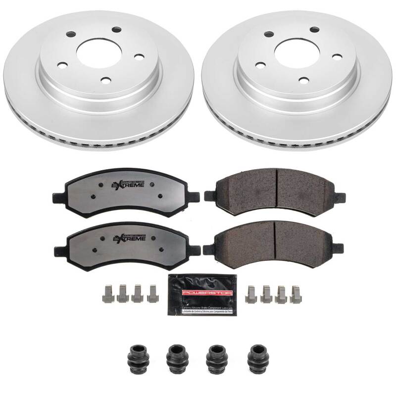 Power Stop 07-09 Chrysler Aspen Front Z36 Coated Truck & Tow Brake Kit