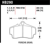 Hawk Performance 07-12 Porsche Boxster S HT-10 Race Rear Brake Pads