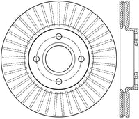 StopTech 2014 Ford Fiesta Left Front Disc Slotted Brake Rotor