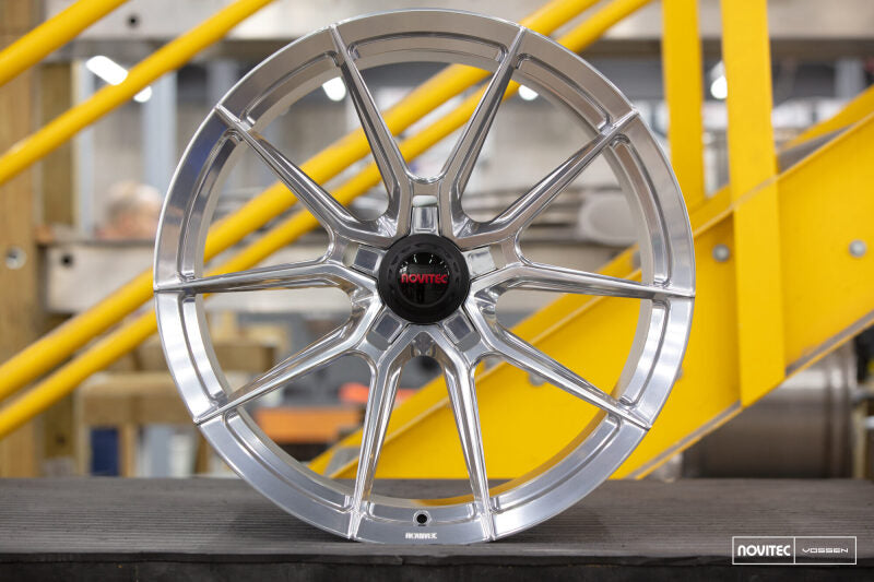 Vossen x Novitec NF10 21x9.5in - 5x114.3 BP - ET33 - Brushed Gloss Clear Ferrari F12 Front Wheel